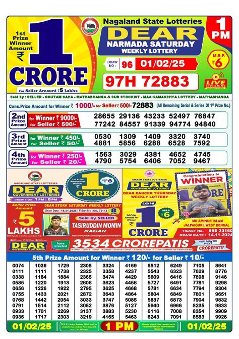 lottery sambad 1:00 ka result|Lottery Sambad: Daily Results, Winning Result, 1 PM, .